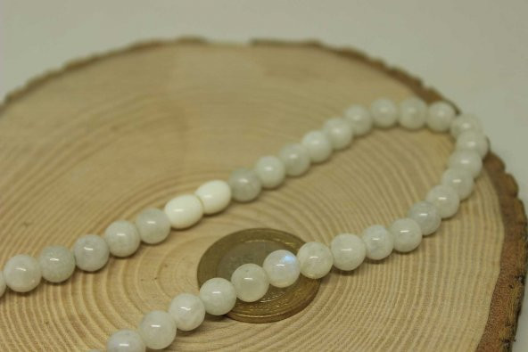 Ay Taşı Kolye 7mm (Klipsli) - Resim 2