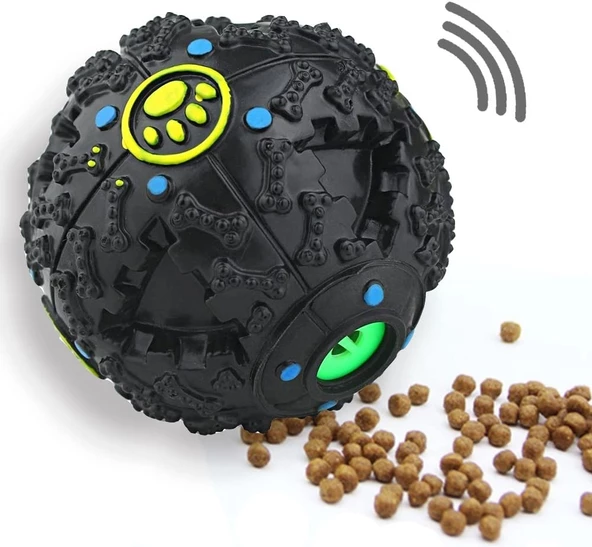 Bobo Köpekler İçin Plastik Sert Top Gumi Sesli 10 cm Siyah WJ-047-1 ürün görseli