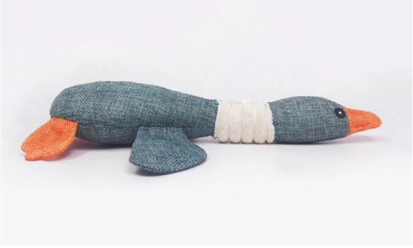 Sert Peluş Ördek Diş Kaşıma Köpek Oyuncağı 30 cm 1 ADET - 6