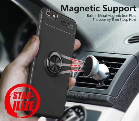 Apple iPhone SE 2022 Kılıf Zore Ravel Yüzüklü Silikon Kılıf - Resim 9