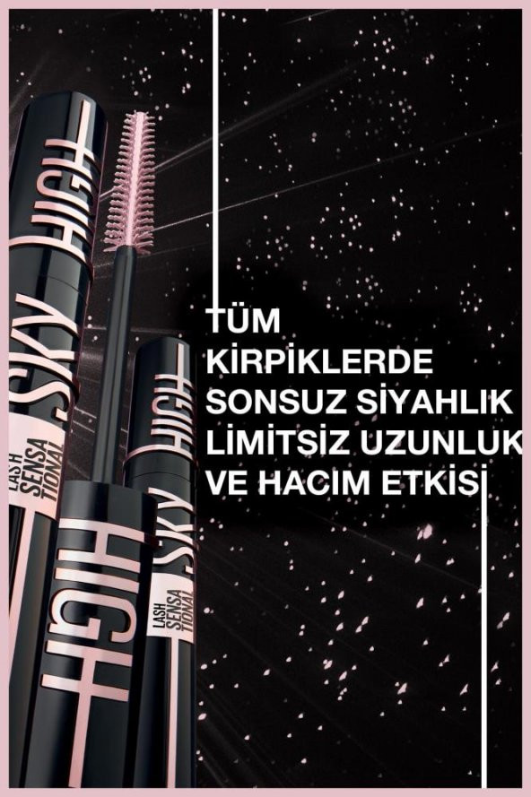 Maybelline New York Lash Sensational Sky High Cosmic Black Maskara - 6