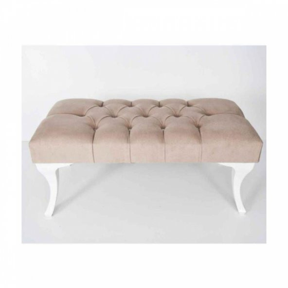 Bensimo Mobilya Puf & Benç 45x90-Pls Ayak Silenebilir Kumaş Sütlü Kahve K1