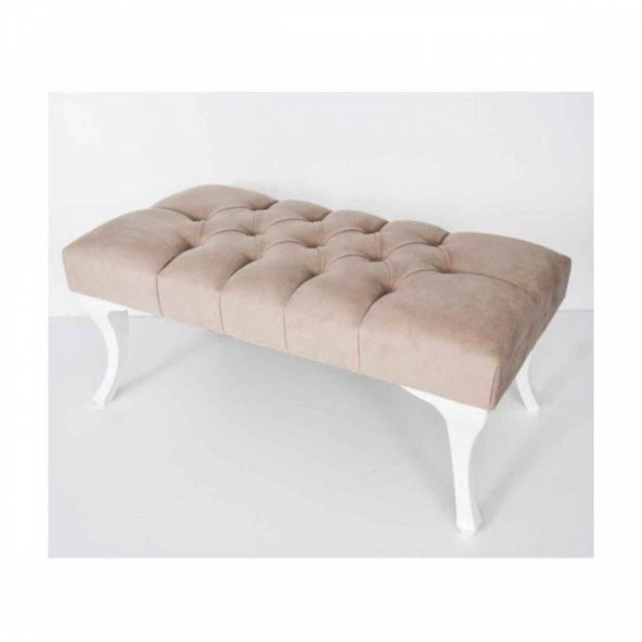 Bensimo Mobilya Puf & Benç 45x90-Pls Ayak Silenebilir Kumaş Sütlü Kahve K1 - 2