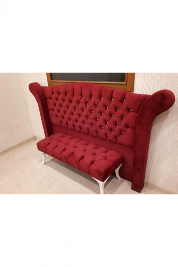 Kozan Puf & Benç 45*90-Pls Ayak Silenebilir Kumaş Bordo K1 - Resim 3