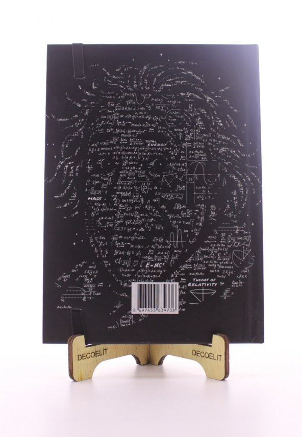 Lastikli Çizgisiz Sert Kapak Emc2 Defter - 2