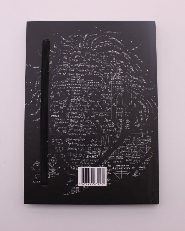 Lastikli Çizgisiz Sert Kapak Emc2 Defter - 5