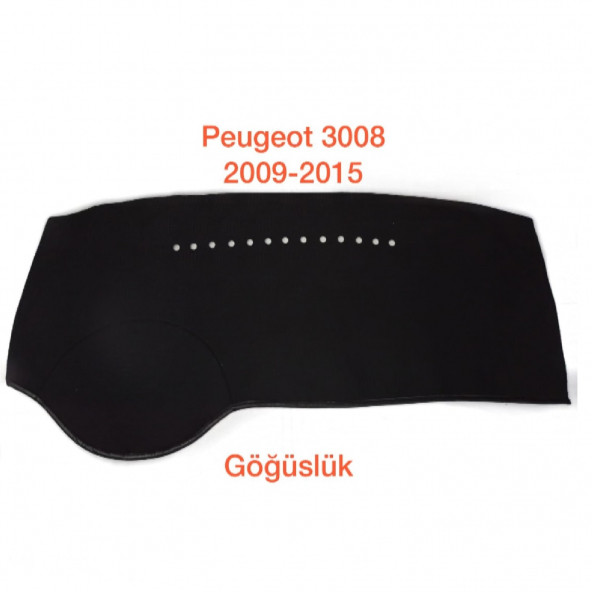 PEUGEOT 3008 2009-2015 ARASI DERİ KAPİTONE TORPİDO KORUYUCU ÖRTÜ - 1