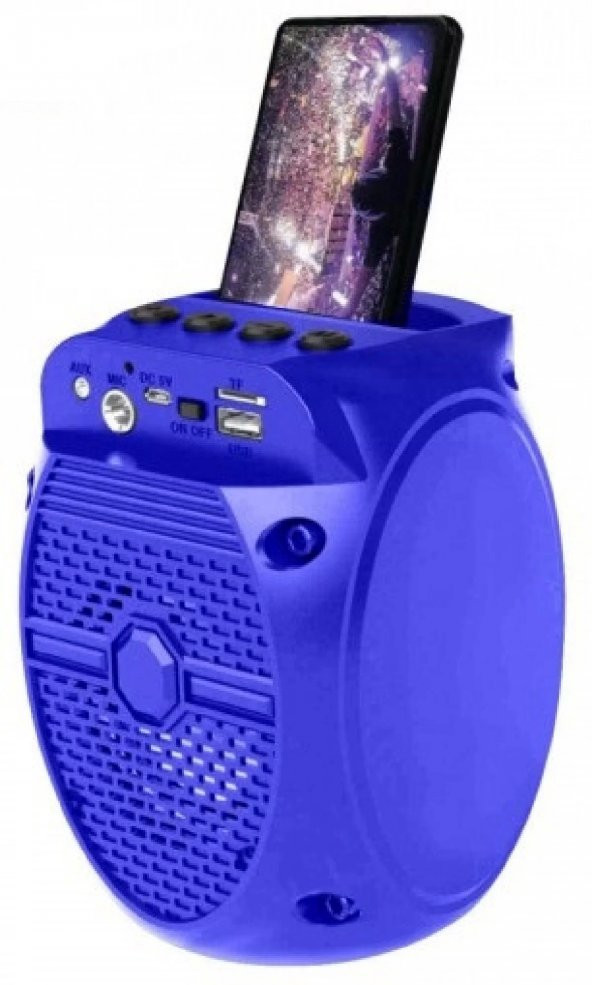 Taşınabilir Hoparlör Mavi USB-SD-Aux-FM-Bluetooth ZQS1308