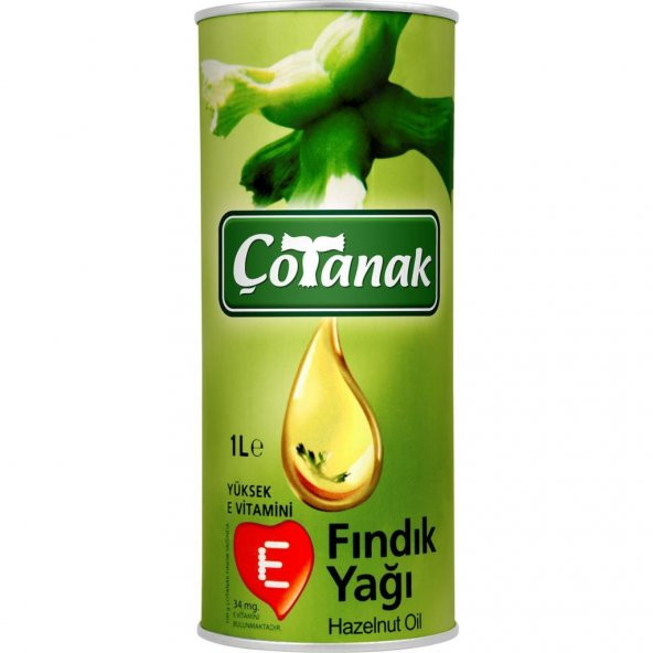 Çotanak Fındık Yağı 1 lt Teneke - 1