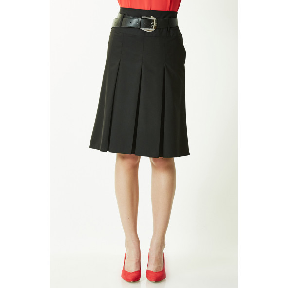 SORALLİNE KADIN 3 PİLE ETEK 724 SİYAH - 2