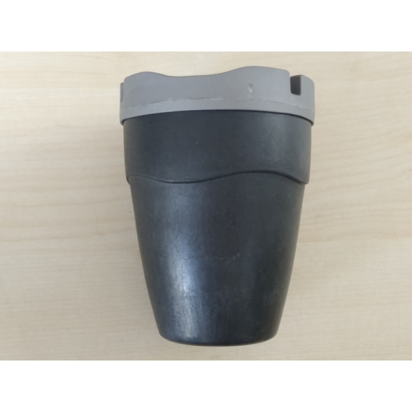 KOKUSUZ KÜLLÜK SİYAH-GRİ 8cm (ARAÇ EV OFİS) PRATİK KÜLLÜK, KÜL TABLASI - 2