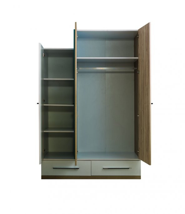 Rengarenk Born Blue 3 Kapaklı  Gardrop - Resim 5