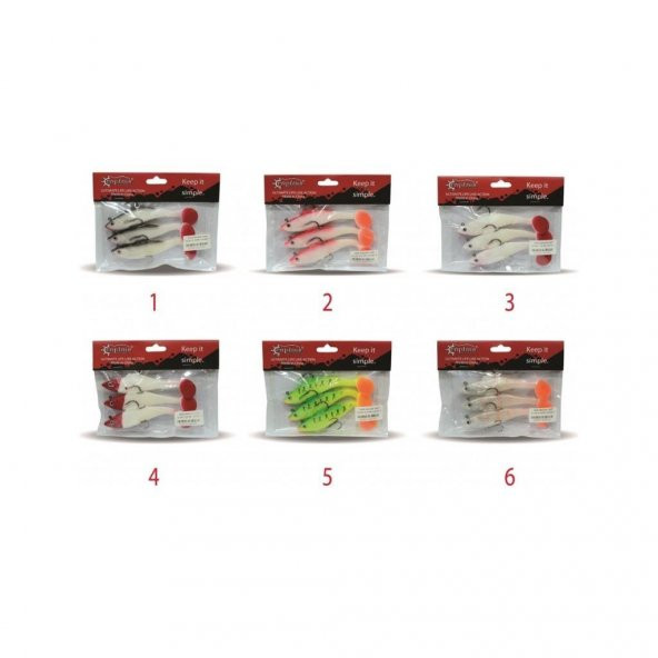 Captain 3567 Cracker Soft 10cm Levrek Turna Silikonu 3'lü Set