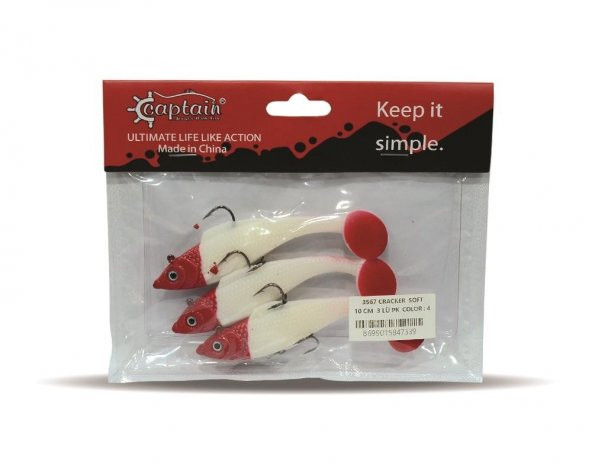 Captain 3567 Cracker Soft 10cm Levrek Turna Silikonu 3'lü Set - 2