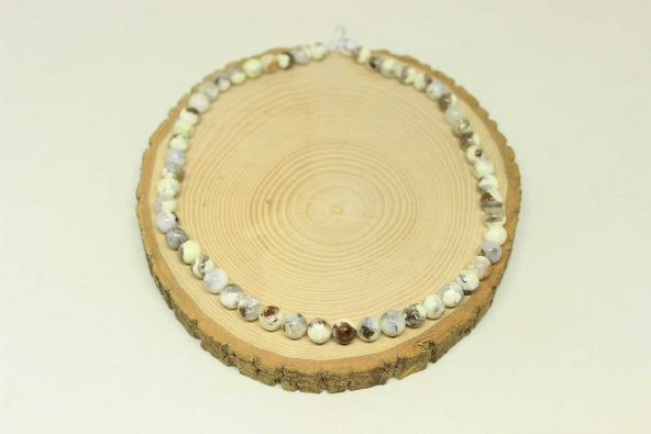 Beyaz Turkuaz Taşı Royal Quality 8mm/4 adet - Resim 2