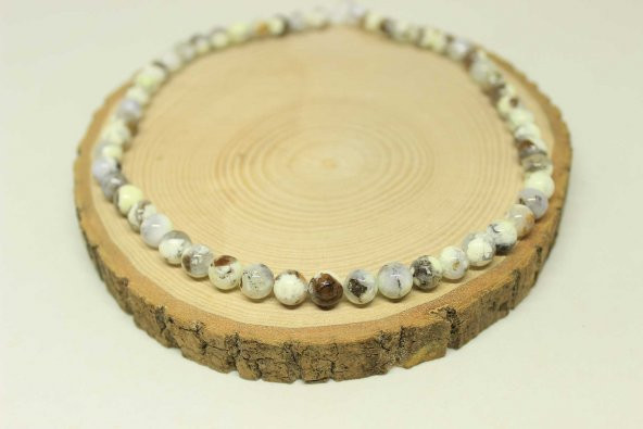 Beyaz Turkuaz Taşı Royal Quality 8mm/4 adet - Resim 3