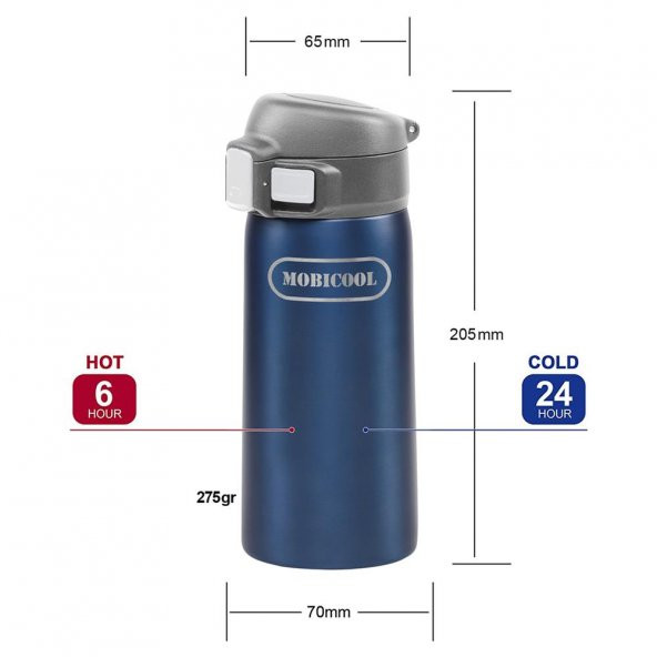 Mobicool MDB35 0,35L Vakumlu Çift Yalıtımlı Paslanmaz Çelik Seyahat Bardağı /Termos - 2