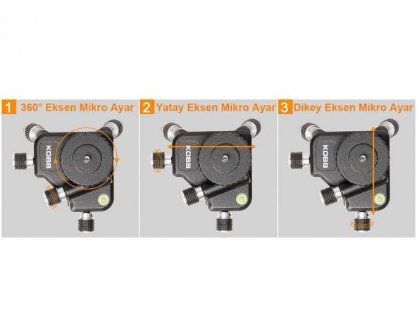 KOBB KBL2 Üç Eksenli Hassas Ayarlanabilir Lazer Hizalama Tripodu - Resim 3