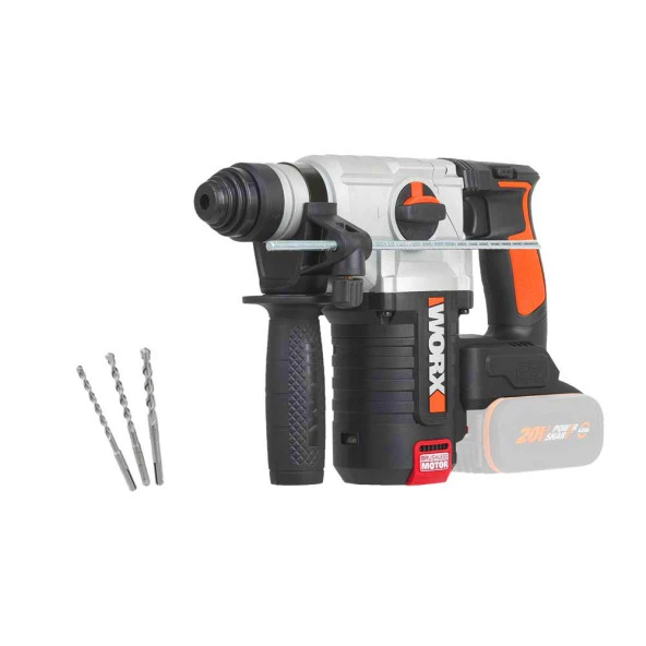 WORX WX380.9 20Volt 2.2J Profesyonel SDS-Plus Pnömatik Kırıcı/Delici (Akü Dahil Değildir) - 6