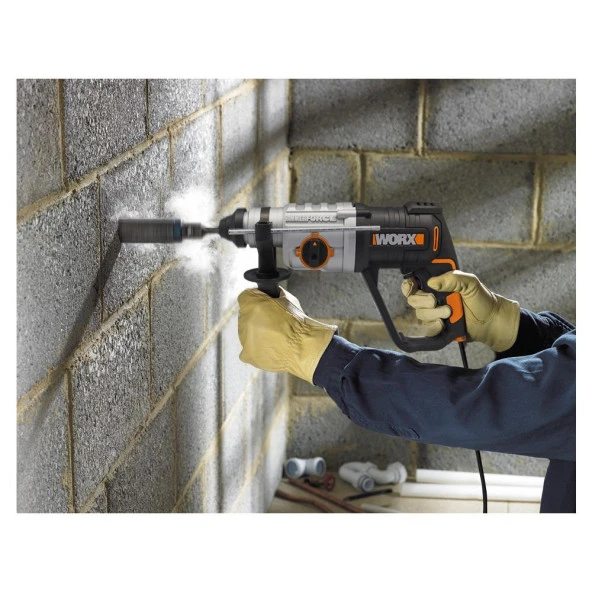 WORX WX339 800Watt 2.5J Profesyonel SDS-Plus Kırıcı/Delici + 4 Adet Uç - 9
