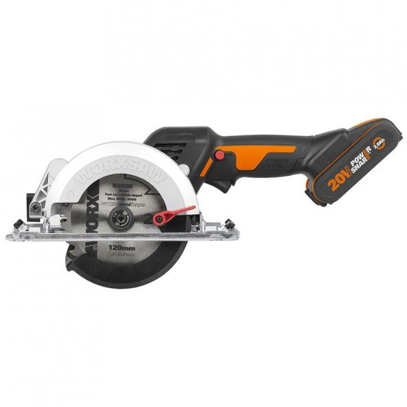 WORX WX531 20Volt 2.0Ah. Li-ion 120mm Kömürsüz Profesyonel Çok Amaçlı Daire Testere - Resim 7