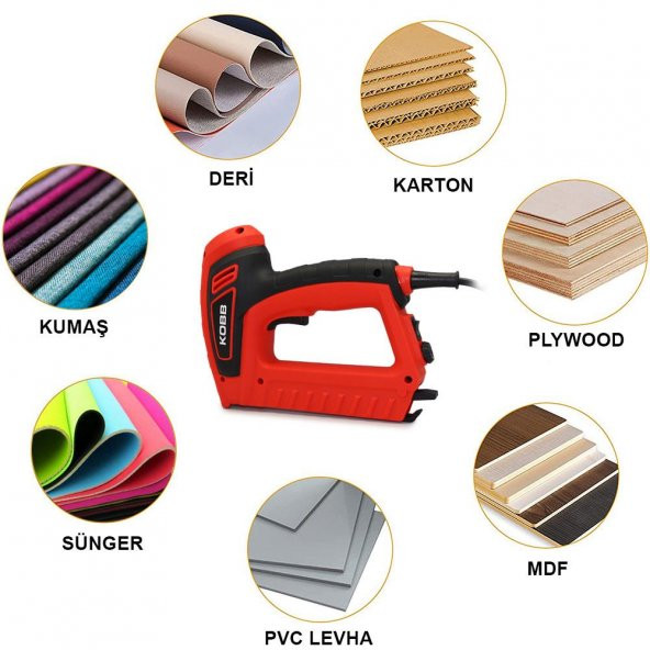 KOBB KBZ200 8-16mm Zımba ve 15-16mm Profesyonel Çivi Çakma Makinesi + 3000 adet Yedek Zımba ve Çivi - Resim 5