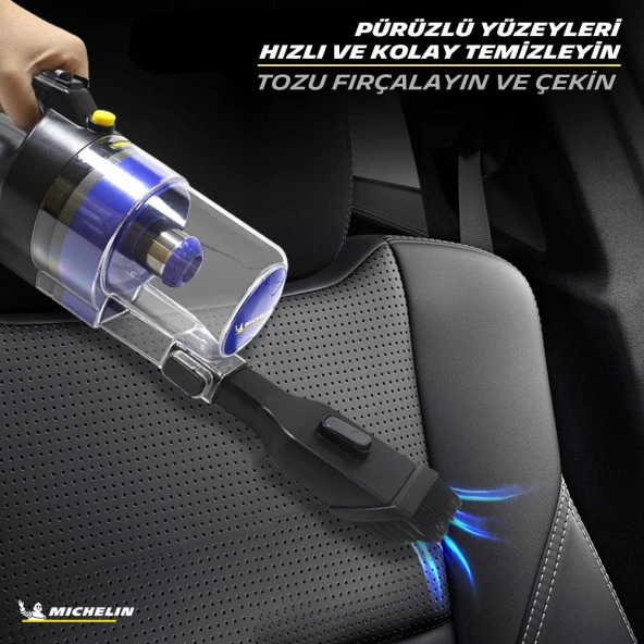 Michelin MC33375 12Volt/150Watt Araç Süpürgesi + 4 Parça Aksesuar Seti - 8