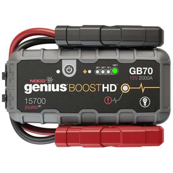 NOCO Genius GB70 12V 2000Amp Ultrasafe Lityum Akü Takviye + Powerbank + Led Lamba - 2