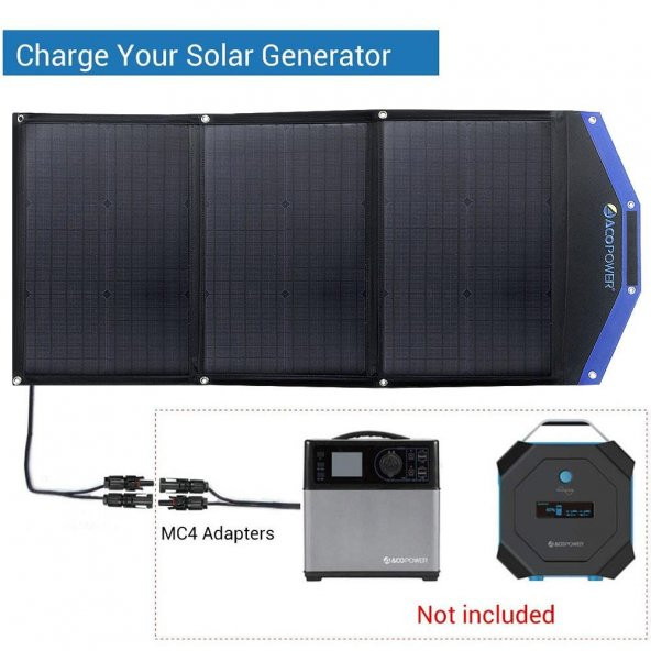 Acopower AP3XSP 3x30Watt Çanta Tipi Katlanabilir Güneş Enerji Paneli - 9
