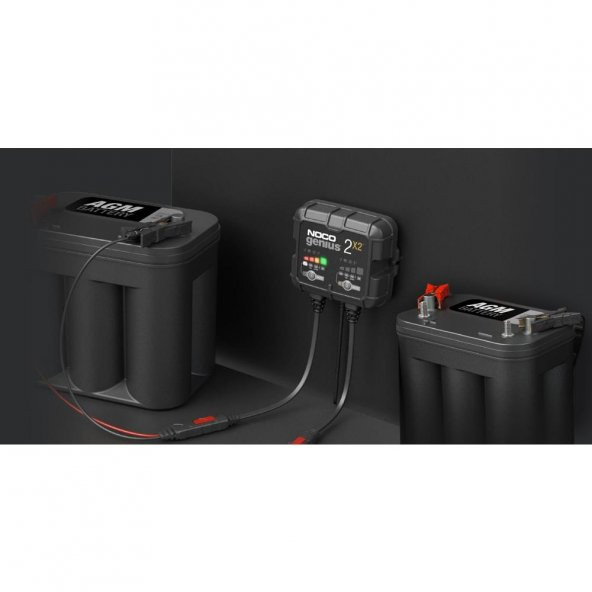 NOCO GENIUS2X2 6V/12V 40A Çoklu/2’Li Akıllı Akü Şarj ve Akü Bakım/Desülfatör - 5