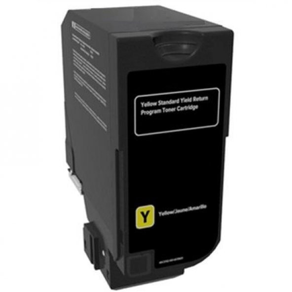 Lexmark Uyumlu CS725 (74C5HY0) Sarı Muadil Toner (YÜKSEK KAPASİTE )12.000 Syf - 1