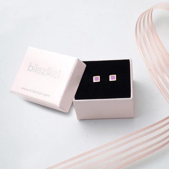 Kırmızı 14 Ayar Altın Çocuk Küpesi - Resim 3