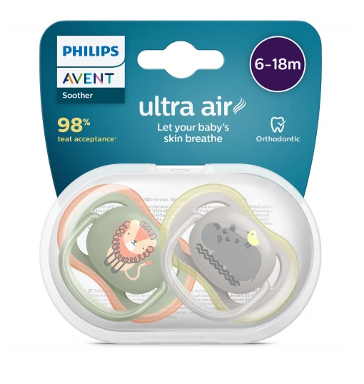 Avent SCF08517 Ultra Air Emzik 6-18 Ay 2Li - Erkek