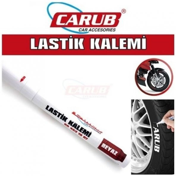 Lastikteki Yazıları Beyaz Renklendirme Lastik Kalemi