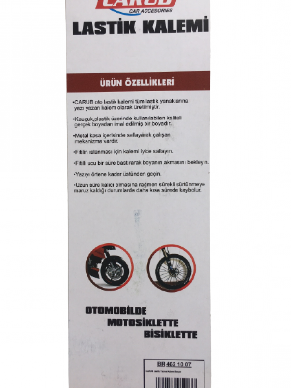 Lastikteki Yazıları Beyaz Renklendirme Lastik Kalemi - 4