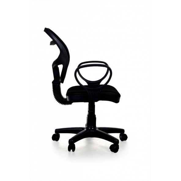 ECEMİCE Oval Fileli Bilgisayar Ofis Çalışma Sandalyesi Koltuğu Siyah - 2