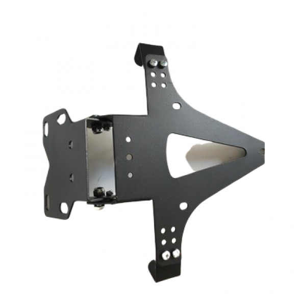 MOTOSİKLET KATLANIR PLAKALIK SİNYAL BAĞLANTILI SİYAH - 4