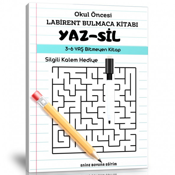 Okul Öncesi Labirent Yaz-Sil Kitabı