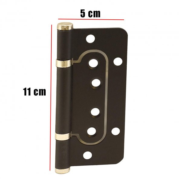 Dekoratif Mobilya Pencere Kapı Kelebek Menteşe Siyah 11 cm - Resim 3