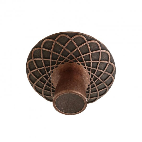 Çekmece Dolap Kapak Kulpu Kulb 32 mm Antik Bakır Metal Kulp ürün görseli