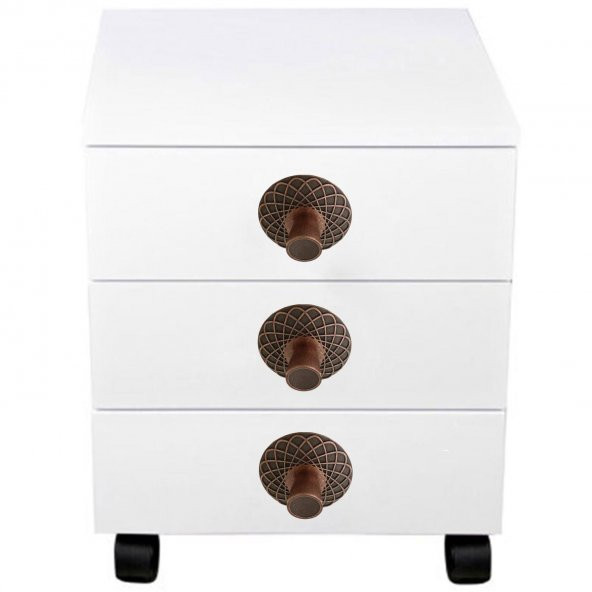 Çekmece Dolap Kapak Kulpu Kulb 32 mm Antik Bakır Metal Kulp - Resim 4