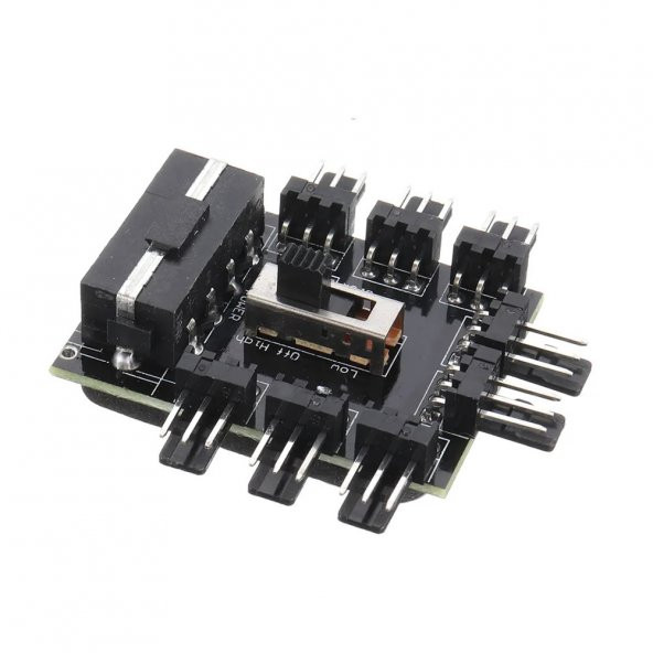 8 Port Fan Çoğaltıcı Hub Kartı IDE Güç Giriş Soketi Hız Kontrol - 2