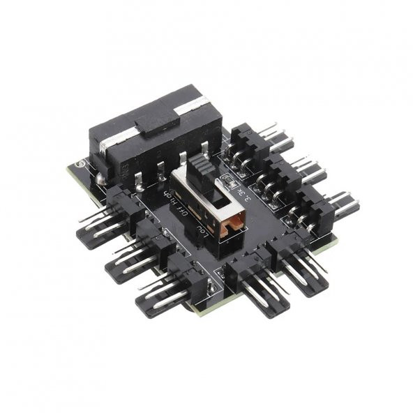 8 Port Fan Çoğaltıcı Hub Kartı IDE Güç Giriş Soketi Hız Kontrol - 3