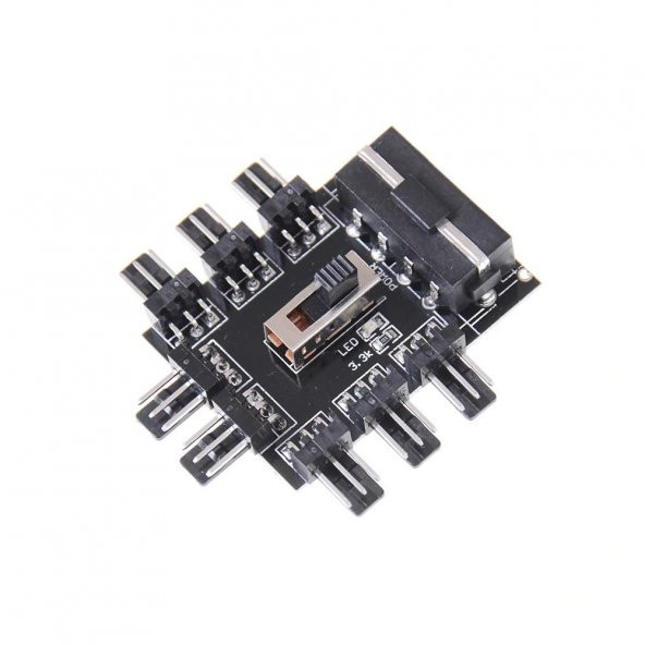 8 Port Fan Çoğaltıcı Hub Kartı IDE Güç Giriş Soketi Hız Kontrol - 5