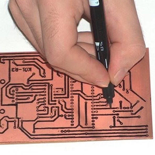 1mm Pcb Çizim Kalemi Kalın Uç M Baskı Devre Prototip Asetat Kalem - Resim 5