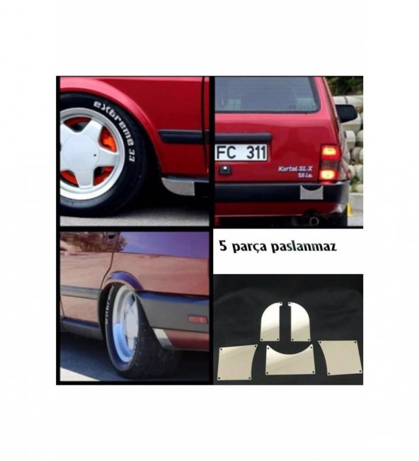 Tofaş Krom Set 5 Parça Hard SLX Tofaş Tampon ve Marşpiyel Krom Set - 2