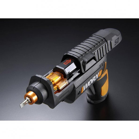 WORX WX255 4Volt/1.5Ah. Li-ion Şarjlı Şarjörlü Tornavida + 6 adet Bits Uç + Vida Tutucu - 8