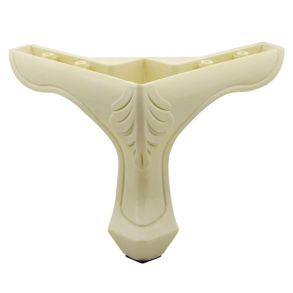 Lukens Desenli Mobilya Kanepe Koltuk TV Ünitesi Ayağı 14 cm Krem Baza Ayakları (4 ADET) - 2