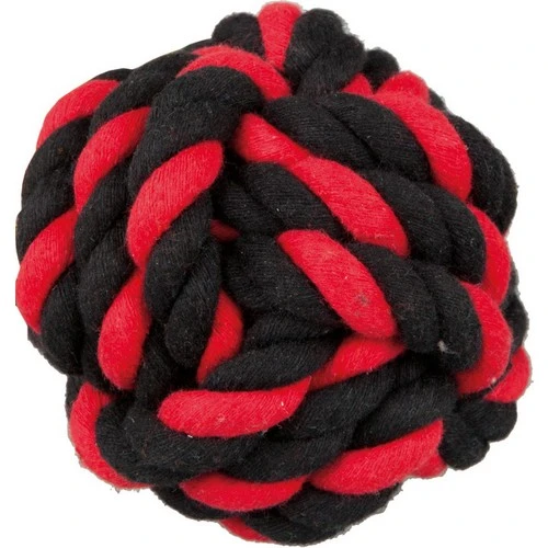 Polo İpli Oyuncak Top Kırmızı Siyah 7,5Cm ürün görseli 1