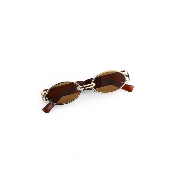 Modalucci Vintage Oval Kadın Güneş Gözlüğü OVL - Resim 2